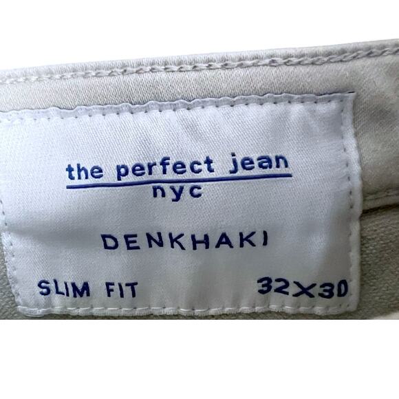 Men's The Perfect Jeans NYC Denkhaki Slim Fit Stretch Pants 32x30 - Picture 4 of 7